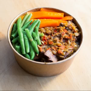 Slow Cooked Beef Rice and Veggies